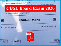 Cbse Class 12 English Paper 2020 Download Pdf Check Updates Watch Live Video