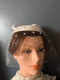 Vintage Wedding Veil Vintage Hat Jackie O Wedding Veil Etsy In 2021 Hats Vintage Wedding Veil Vintage Veiled Hats