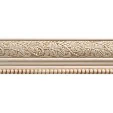 Ornamental Mouldings White Hardwood Embossed Leaf Ball Trim Moulding 1 2 X 2 1 4 Sold Per 8 Foot Piec Chair Rail Moulding Ornamental Mouldings Chair Rail