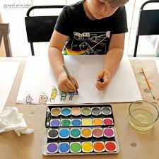 This pick resists splattering and gravitational dripping on your ceiling, leaving a smooth, flawless finish. Watercolor Painting For Kids Days With Grey