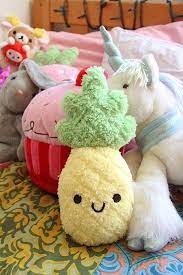 Cute Pineapple Plush Toy Cute Pineapple Kawaii Plushies Cute Stuffed Animals