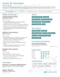 Sales Associate Resume Example Job Description Skills Tips