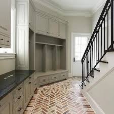 Wonderful Hallway Mudroom Home Mudroom Design Brick Flooring