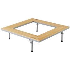 コールマン コクーンとわくわくファミリーキャンプ 我が家の焚き火台自作テーブル詳細公開 一級建築士の自作 囲炉裏テーブル 焚き火台 囲炉裏