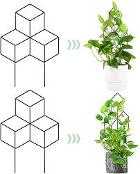 If you want to invest your time in an entertaining fruitful diy project, you should invest it in making this cute metal flowers garden. Buy Newtion 2 Pack Garden Metal Trellis Lattice Shaped Plant Support Trellis For Indoor Outdoor Diy Mini Climbing Plants Potted Plants Flowers Vegetables Rose Vine Pea Ivy Cucumbers Black Coated Online In Indonesia