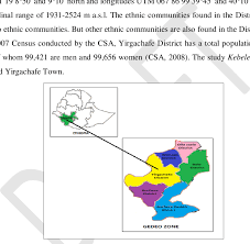 Semien omo, sidama, and gurage were the three zones with the highest population. Map Of Yirgachefe District Of Gedeo Zone In Snnpr Source Unocha 2010 Download Scientific Diagram