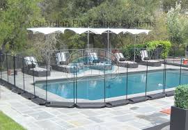 The No Holes Pool Fence Is Perfect When You Want No Holes Drilled Into Your Beautiful Deck You Can T Find This Pool Fence Front Yard Fence Fence Gate Design