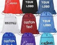 Personalized Nylon Drawstring Bag – Custom Names & Numbers ...