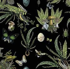 Naturalist Black Botanical Removable Wallpaper 501 Etsy Dark Wallpaper Naturalist Decor Removable Wallpaper