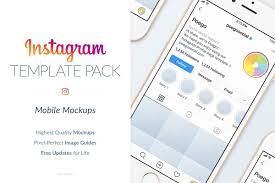 Instagram Mobile Mockups Pack Instagram Mockup Instagram Mobile Instagram Template
