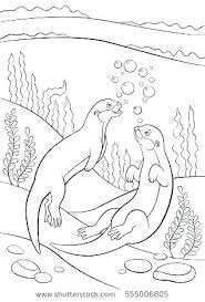Josh the otter coloring pages. Baby Animal Otter Coloring Pages Coloring And Drawing