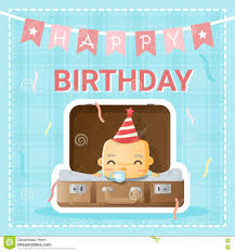 Joyeux anniversaire, je t'aime énormément, sois heureux et comblé et gardons contact longtemps. Carte De Joyeux Anniversaire Avec Le Bebe Mignon Illustration De Vecteur Illustration Du Mignon Bebe 73656803