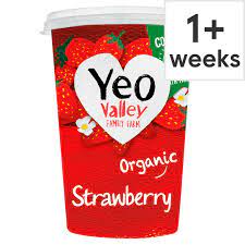 Yeo Valley Strawberry Yogurt 450g Tesco Groceries Strawberry Yogurt Organic Strawberry Grocery