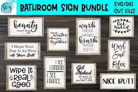 Shop for handheld face mirrors in makeup mirror. Bathroom Sign Bundle Luxmauve Crafters Svgs Bathroom Signs Bathroom Printables Funny Bathroom Signs