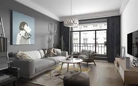 A subtle touch of glamour with a bit of casual contemporary charm defines this findlay 2 piece living room set that features upholstered seating in a cotton blended fabric. Download Wallpapers Stylish Gray Living Room Interior Modern Interior Design Living Room Project Stylish Interior Design Gray Color In The Living Room For Desktop Free Pictures For Desktop Free