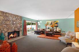 Black living room design photos with carpet. Holiday Road Midcentury Living Room Orange County By Bouhaus Real Estate Houzz