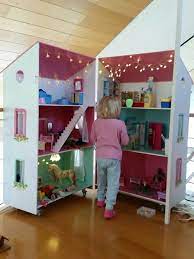 Die rechteckigen teile lassen sie sich möglichst beim baumarkt zuschneiden, den rest erledigen sie. Barbie Haus Aus Mdf Barbie Haus Barbie Haus Mobel Barbie Puppenhaus