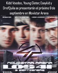 Uno de los shows más esperados del año! El talento nacional se une para lo  que será un increíble concierto en nuestro país. Se trata de Los 4F (Kidd  Voodoo, Young Cister,