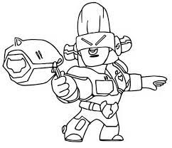 Kleurplaat lunar sprout brawl stars; Coloring Page Brawl Stars The Starr Force Space Ox Bull 8