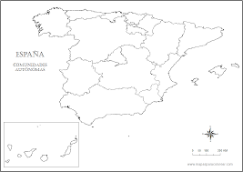 Mapa De España Para Colorear