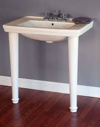 wide porcelain console sink and legs