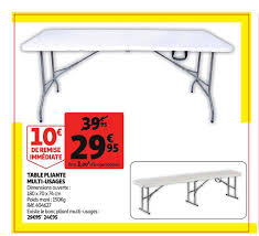 Se pliant très facilement, vous êtes certain de pouvoir la ranger sans difficultés même dans un petit appartement. Offre Table Pliante Multi Usages Chez Auchan