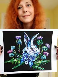 Bear with Me" Original painting by Scottish artist Lucy Campbell Etsy