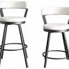 Metal wood swivel bar stools with arms and back kitchen scenic. 1