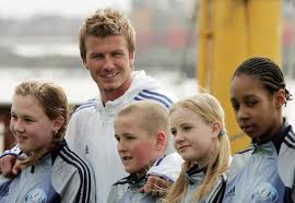 David beckham puts an arm around kate goodwin and harry kane at the launch of his academy in 2005credit: World Cup 2018 Harry Kane Could Have Been Lost To The Nation But For Bunch Of Intrepid Schoolkids Taking On Their Teachers