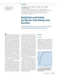 Sind sie sicher, daß sie die erhaltung des menschengeschlechts, wenn sie und alle ihre bekannten nicht mehr sind, wirklich interessiert? Pdf Wender Utah Rating Scale Wurs K Die Deutsche Kurzform Zur Retrospektiven Erfassung Des Hyperkinetischen Syndroms Bei Erwachsenen