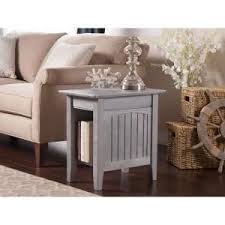 Atlantic Furniture Nantucket Driftwood Grey Chair Side Table Ah13308 The Home Depot Chair Side Table Atlantic Furniture Furniture