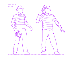 Jason voorhees drawing full body. Freddy Krueger Dimensions Drawings Dimensions Com