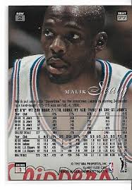 1996-97 FLAIR SHOWCASE ROW 2 Malik Sealy #77 Los Angeles Clippers