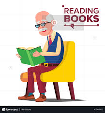 Premium Old Man Reading Book Illustration Download In Png Vector Format In 2020 Reading Books Illustration Kids Reading Books Book Illustration