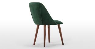 2 X Lule Esszimmerstuhle Walnuss Und Samt In Tannengrun Dinnerparty Geplant Furs Richtige Flair So High Back Dining Chairs Dining Chairs Green Velvet Chair