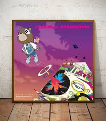 It was painted with acrylic paint, and printed on high quality, sturdy card stock. Amazon Com Kanye West Graduation Album Limited Poster Artwork Professional Wall Art Merchandise More 8x8 Posters Prints