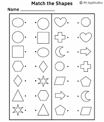 Free interactive exercises to practice online or download as pdf to print. Shapes Matching Worksheets Preschool Shapes Worksheets
