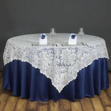 72 X 72 Ivory Jolly Good Lace Table Overlay Lace Table Wedding Table Linens Table Overlays