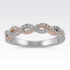 Infinity Twist Diamond Wedding Band In Gold Vintage Engagement Rings Diamond Wedding Bands Wedding Rings Rose Gold