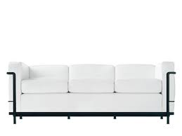 Schönes sofa, die meisten neu. Cassina Lc2 Sofa Dreisitzer Schwarz Matt Lackiert Leder Scozia Weiss Von Le Corbusier Pierre Jeanneret Charlotte Perriand 1928 Designermobel Von Smow De