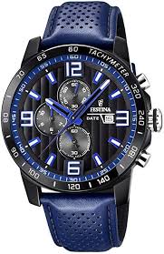 Men S Watch Festina F20339 4 Chronograph Date Blue And Black Watches For Men Festina Mens Watches For Sale