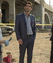 Tom Ellis Wool Blend Lucifer Morningstar Grey Suit
