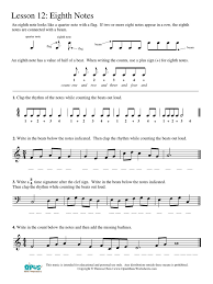 Www.musictheoryacademy.com a free music theory lesson showing how to read tied notes easily and avoid the mistake. Music Theory Worksheet 12 Eighth Notes Rhythm And Meter Musical Forms