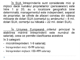 Intreprinderile mici si mijlocii se prezinta sub multe tipuri si marimi, fapt pentru care este dificila definirea si clasificarea lor. Bazele Antreprenoriatului Prezentaciya Onlajn