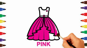 Toy Baby Dress Coloring And Drawing How To Draw Learn Colors For Kids Toddlers Coloring For Kids Coloring Pages For Kids Learning Colors