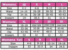 12 Best Size Chart Images Chart Size Chart Measurement Chart
