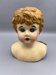 ANTIQUE TIN HEAD Minerva doll dressed Germany #6 Early 1900s $56.99