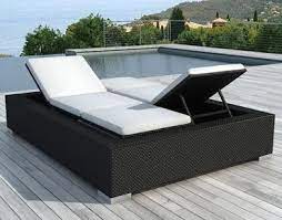 transat double jardin resine tressee bain de soleil bain de soleil double meubles de jardin en teck