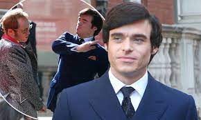 Richard madden is most known for his role as robb stark in hbo's game of thrones and david budd in bbc's bodyguard. Richard Madden Slaps Taron Egerton As Star Portrays Elton John S On Set Of Biopic Rocketman Daily Mail Online