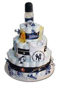 Odds Ends Yankees Baby Diaper Cake Yankees Baby Baby Shower Crafts